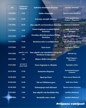 Program prireditev jul. avg. sep.